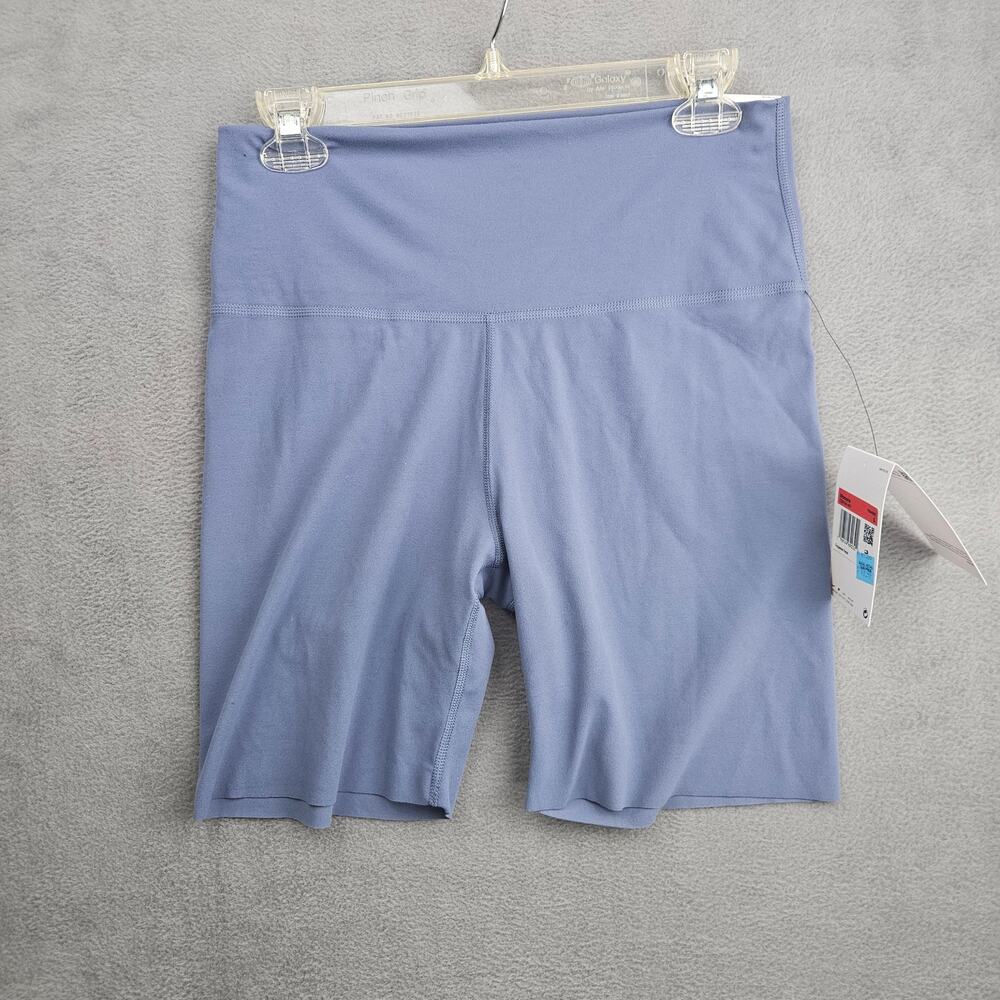 Nike Dri-FIT High Rise 7" Biker Shorts Periwinkle Blue NWT Large Loungewear